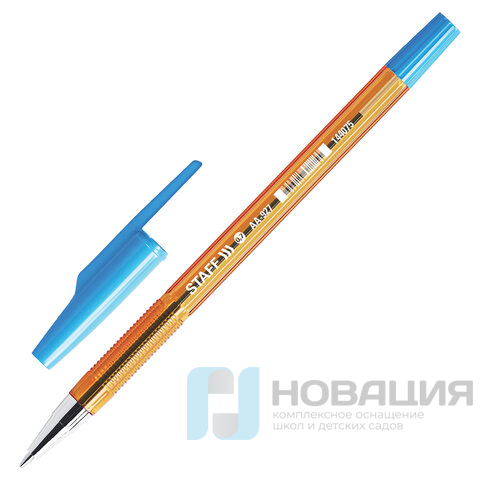 Ручка шариковая STAFF AA-927 ORANGE, СИНЯЯ, корпус тонированный оранжевый, узел 0,7 мм, линия письма 0,35 мм, 144075