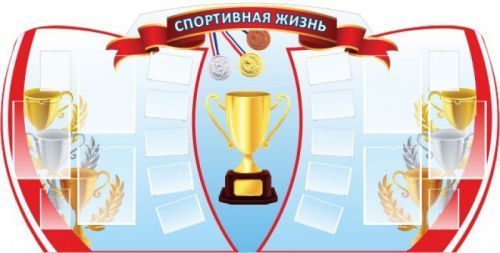 Стенд фигурный Спортивная жизнь, 2000х1000 мм