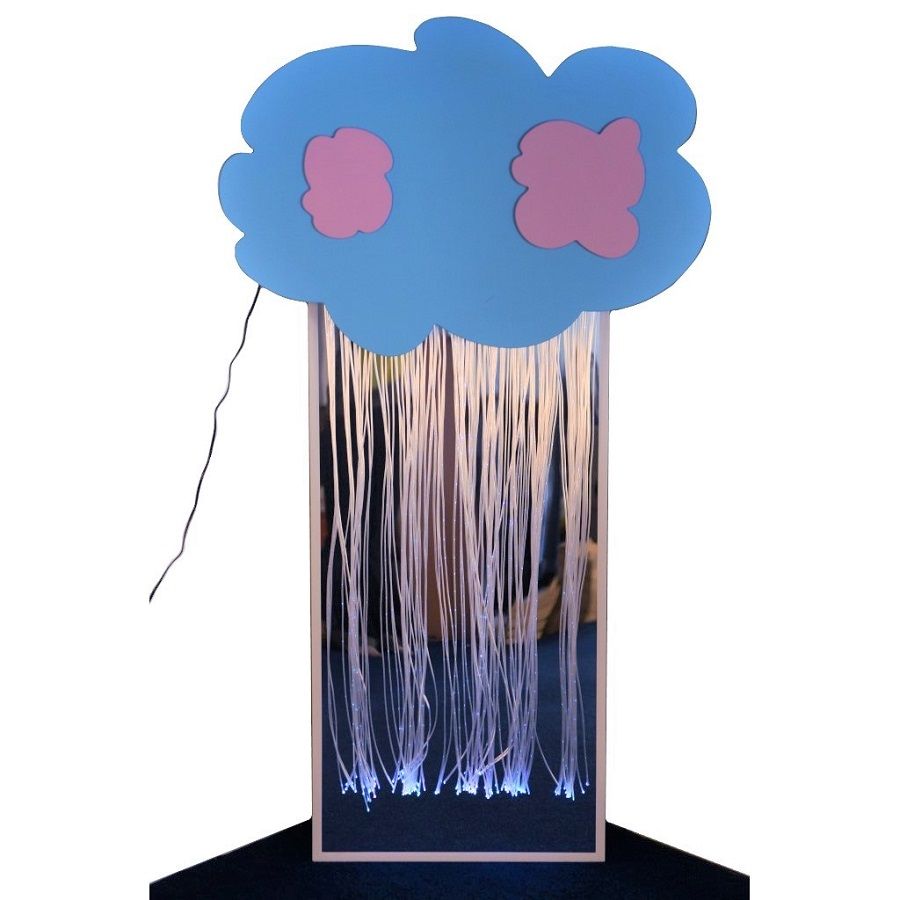 Зеркальное панно с фиброоптическими нитями "Разноцветный дождь"
