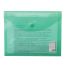 Папка-конверт с кнопкой МАЛОГО ФОРМАТА (240х190 мм), А5, прозрачная, зеленая, 0,18 мм, BRAUBERG, 224025