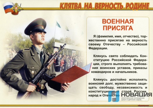 Плакат Военная присяга - клятва на верность родине