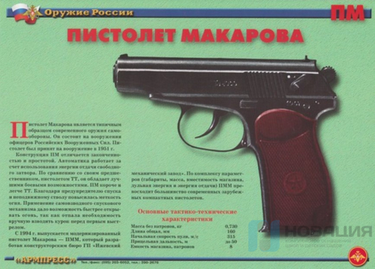 Комплект плакатов Оружие России, стрелковое оружие, гранатометы, огнеметы
