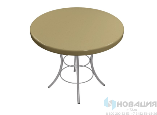 Стол обеденный с круглой столешницей из искусственного камня, d 60 см