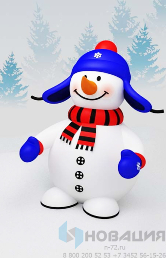 Новогодняя фигура Снеговик (стандарт), надувная