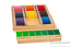 Монтессори материал "Ящик с цветными табличками 9 отделений по 7 цветов"