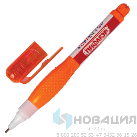 Ручка-корректор ПИФАГОР, 6 мл, металлический наконечник, 227145
