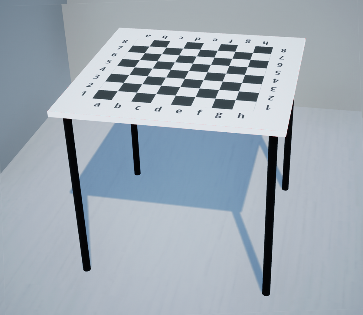 Шахматный стол на металлокаркасе