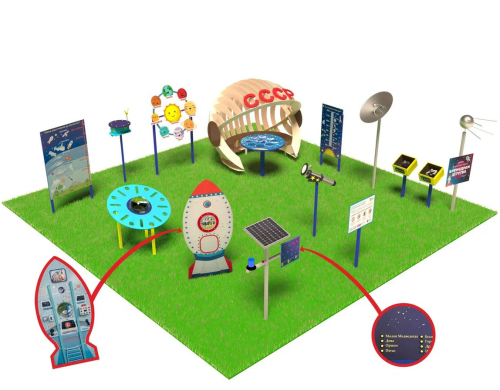Интерактивная детская площадка Космодром детства (комплект Про)