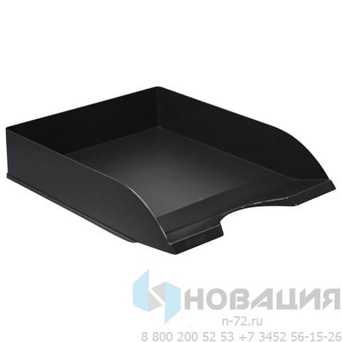 Лоток горизонтальный для бумаг СТАММ "Дельта", А4 (315х250х60 мм), черный, ЛТ651