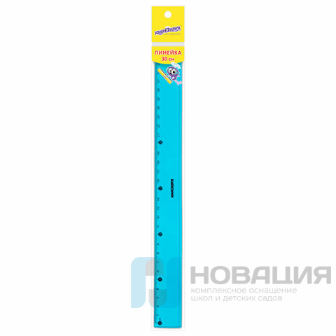 Линейка пластиковая 30 см ЮНЛАНДИЯ "Color", тонированная, ассорти, 210754