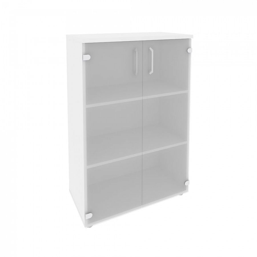 Шкаф средний широкий со стеклянными дверцами Onix, 800х420х1207 мм