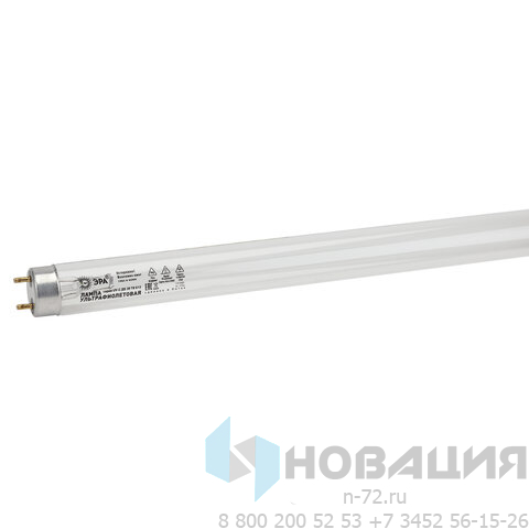 Лампа БАКТЕРИЦИДНАЯ ультрафиолетовая ЭРА UV-С, 30 Вт, G13, трубка 90 см, 48973, Б0048973