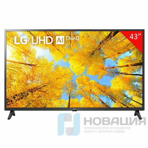 Телевизор LG 43UQ75006LF, 43" (109 см), 3840 x 2160, 4K, 16:9, SmartTV, WiFi, черный, 3205263