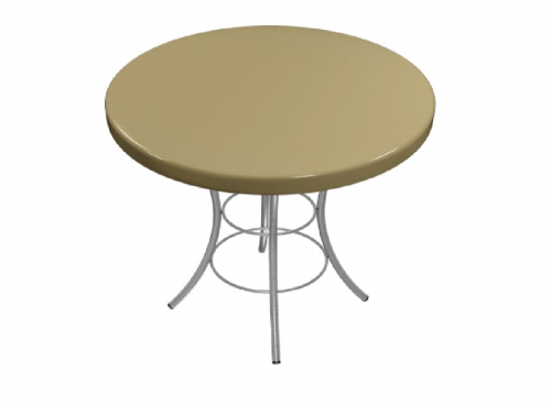 Стол обеденный с круглой столешницей из искусственного камня, d 60 см