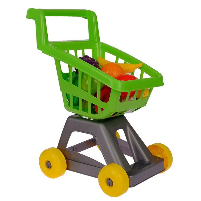Тележка для супермаркета с набором фруктов и овощей: купить для школ и ...