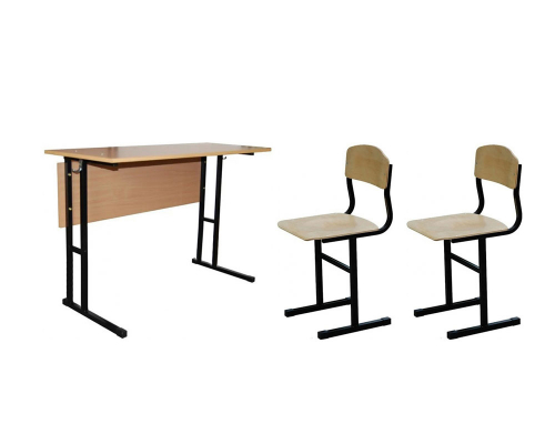 Комплект ученической мебели двухместный Бюджет, нерегулируемый