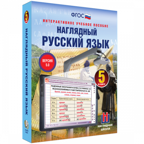 Пособие для интерактивной доски Наглядный русский язык. 5 класс