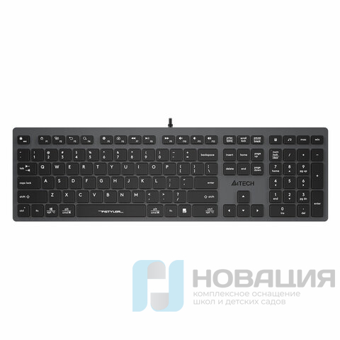Клавиатура проводная A4TECH Fstyler FX50, USB, 109 кнопок, серая, 1624628