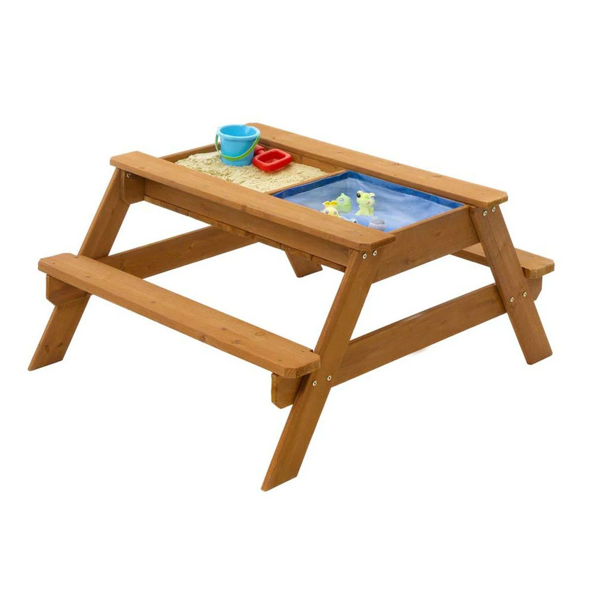 Стол для игр с песком и водой со скамейками