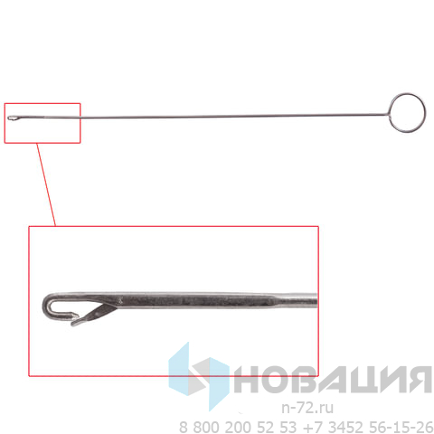 Игла для прошивки документов, с кольцом (для вывертывания), блистер, DW-001