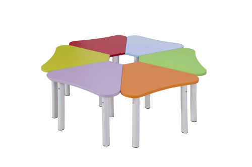 Комплект из 6 детских столов Ромашка 1120х1120х460 (580) мм