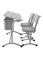 Комплект ученической мебели №5 (2-местный, регулируемый, пластик)