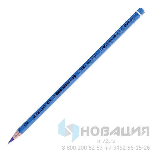 Карандаш химический KOH-I-NOOR, СИНИЙ, 1 шт., грифель 3 мм, длина 175 мм, 156100E004KS