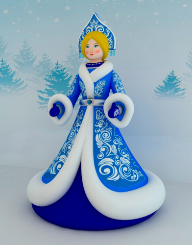 Новогодняя фигура Снегурочка, надувная