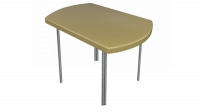 Стол обеденный (столешница овальная из искусственного камня)