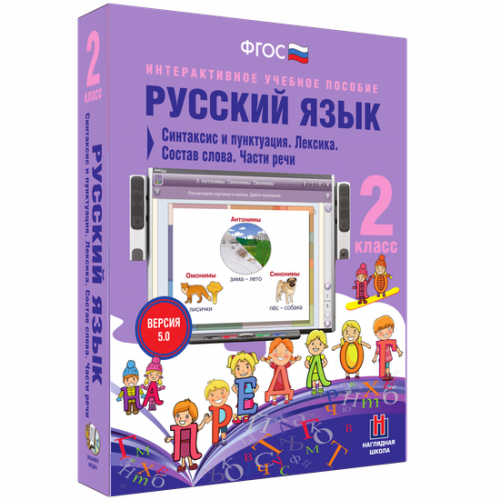 Пособие для интерактивной доски Русский язык 2 класс. Синтаксис и пунктуация. Лексика