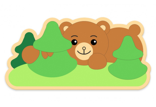 Настенная декорация Медведь в лесу