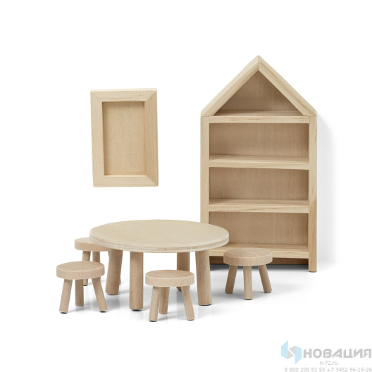 Набор деревянной мебели для домика «Сделай сам» Столовая