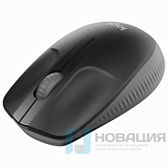 Мышь беспроводная LOGITECH M190, 2 кнопки+1 колесо-кнопка, оптическая, чёрно-серый 910-005905