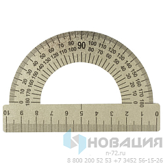 Транспортир 10 см, 180 градусов, металлический, ПИФАГОР, 210637