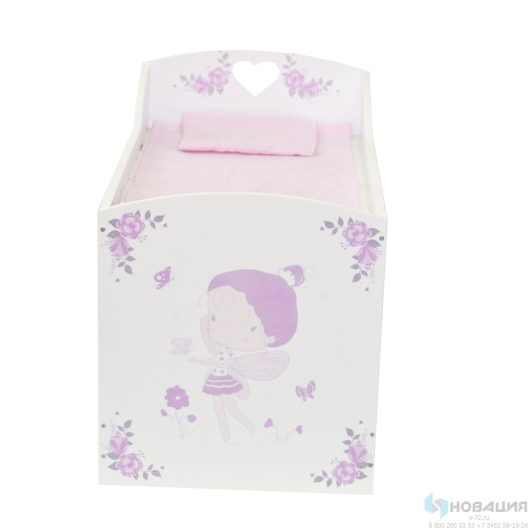 Кроватка-шкаф для кукол серия "Розали", цвет Пастель