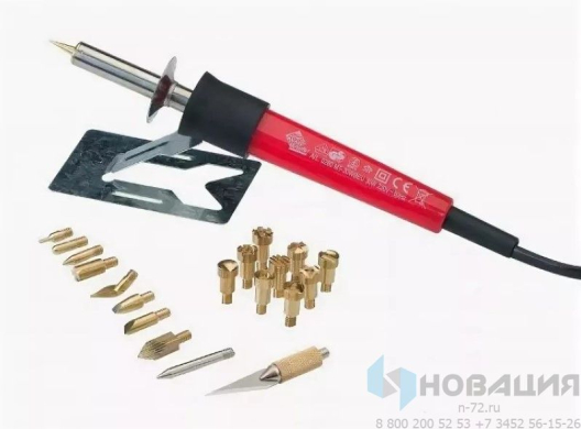 Выжигатель по дереву с насадками Пебаро (Pebaro) (20 насадок)