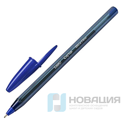 Ручка шариковая BIC "Cristal Exact", СИНЯЯ, корпус тонированный, узел 0,7 мм, линия письма 0,28 мм, 992605