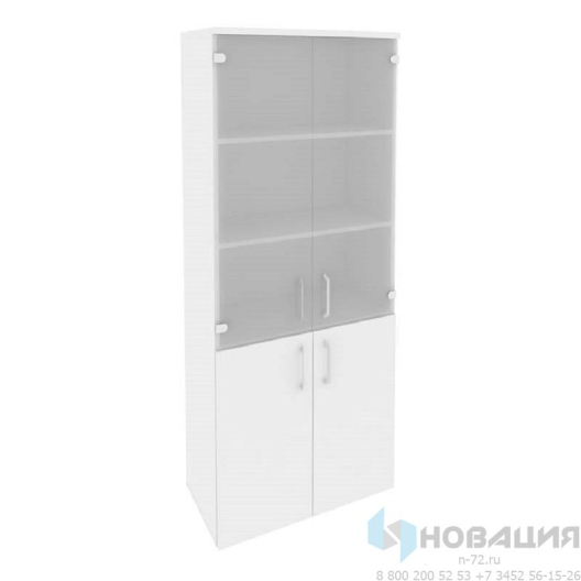 Шкаф для документов со стеклянными дверцами Оникс (Onix), 800х420х1977 мм