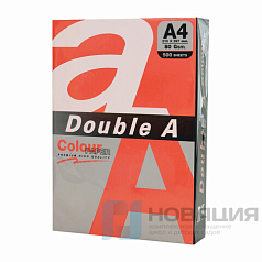 Бумага цветная DOUBLE A, А4, 80г/м2, 500 л, интенсив, красная, ш/к 31941