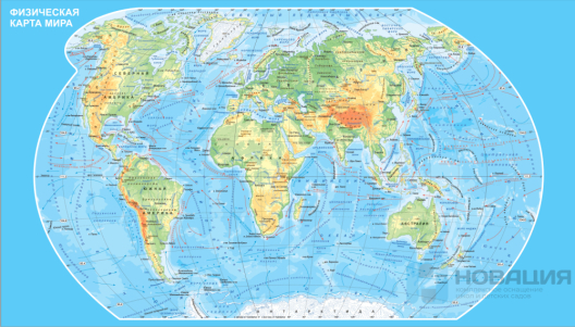 Стенд в школу Карта Мира, 1400х800 мм