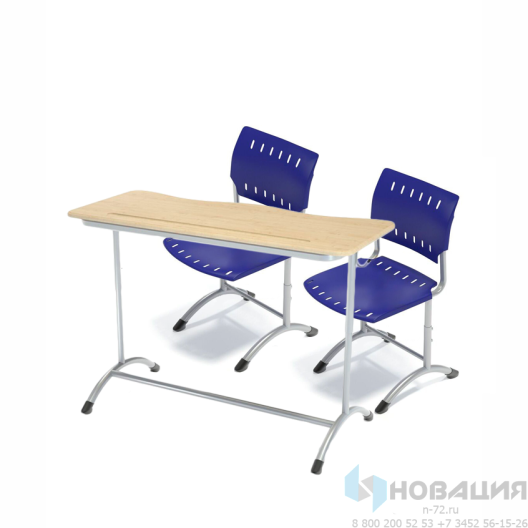 Комплект ученической мебели двухместный регулируемый взрослый №2