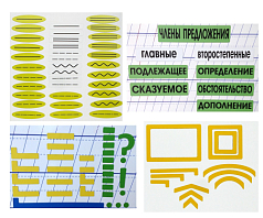 Набор магнитных карточек "Разбор слова. Разбор предложения. Члены предложения"