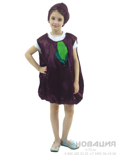 Детский карнавальный костюм Слива (рост от 104 до 134 см)