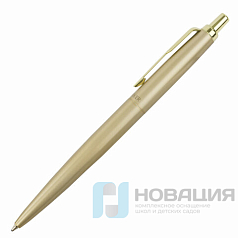 Ручка шариковая PARKER "Jotter XL Monochrome Gold GT", корпус золотой, нержавеющая сталь, синяя,2122754