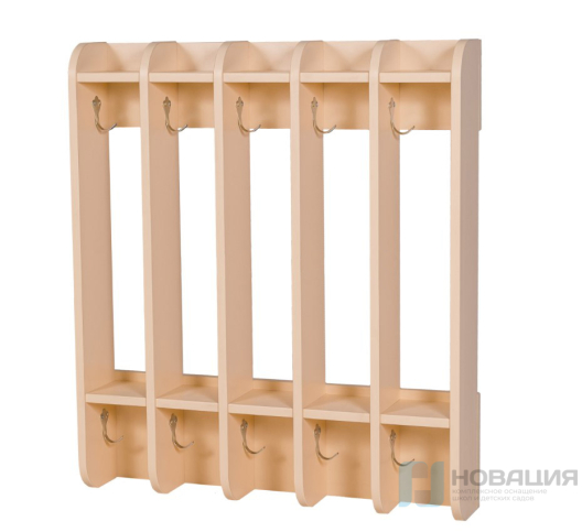 Вешалка для детских полотенец навесная 5 секций, 700х140х800 мм