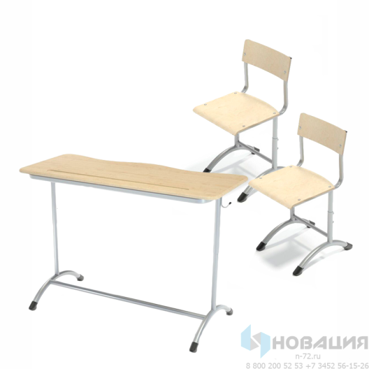 Комплект ученической мебели двухместный регулируемый для младшей школы №1