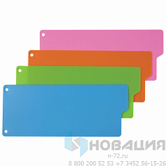 Разделитель пластиковый (полосы 105х240 мм), 12 листов, без индексации, по цветам, BRAUBERG, 225632