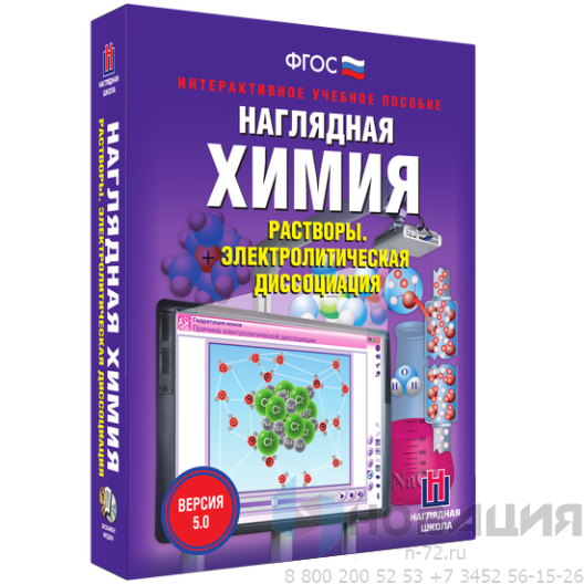 Пособие для интерактивной доски Наглядная химия. Растворы. Электролитическая диссоциация