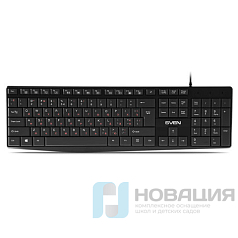 Клавиатура проводная SVEN KB-S305, USB, 105 кнопок, черная, SV-018801