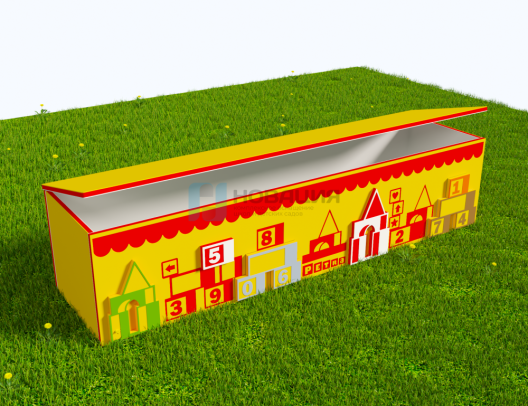 Лавка-шкаф для хранения игрушек в теневой навес